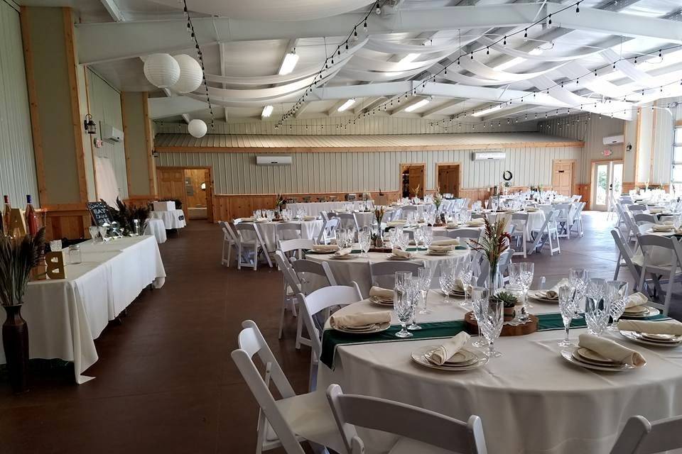 Wedding reception setup