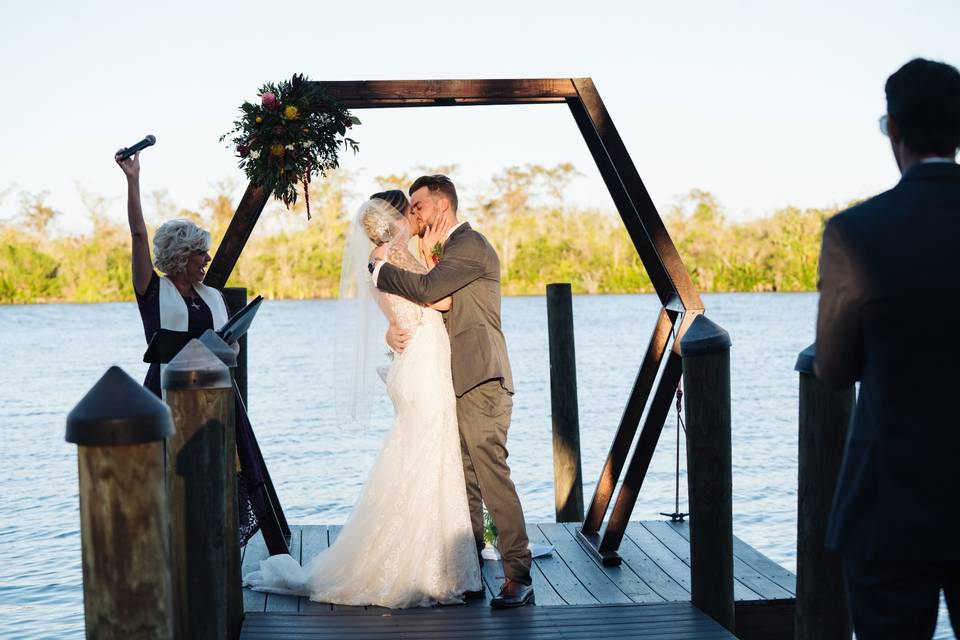 Wedding on a dock