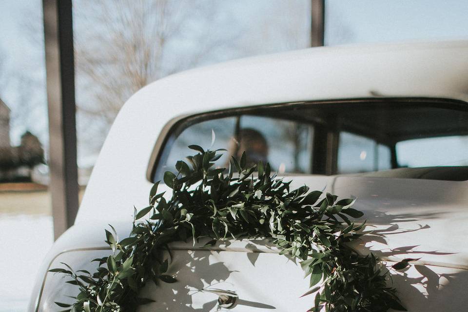 The wedding car