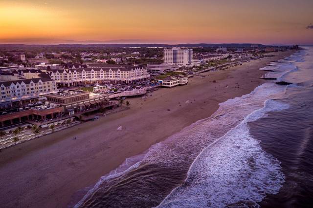 Sunset Long Branch Beach, NJ, View picture with all black b…