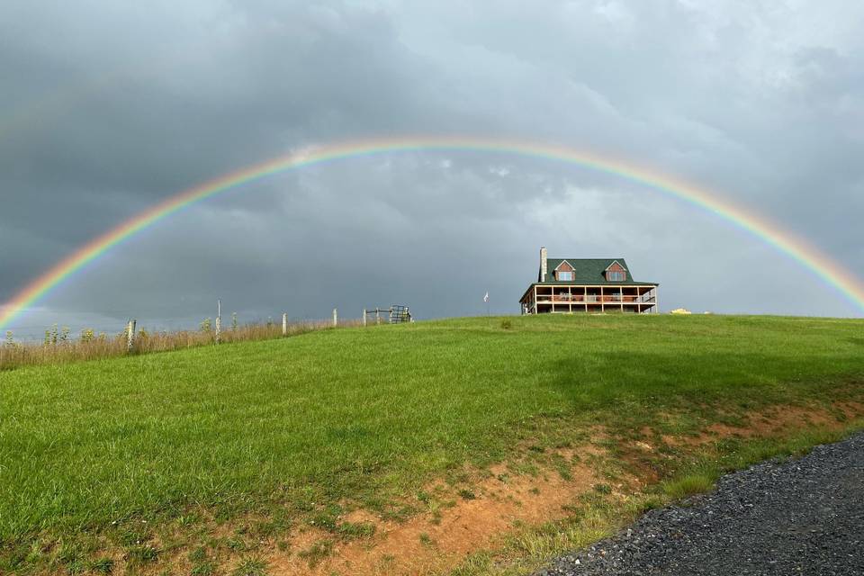 Rainbow over Cabin