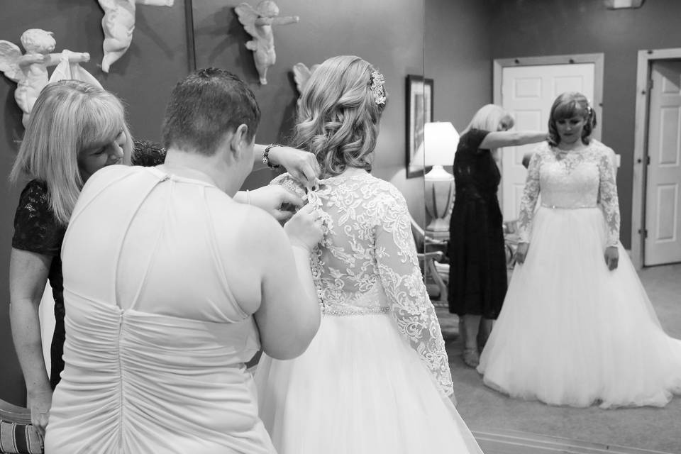 Bride Getting Ready