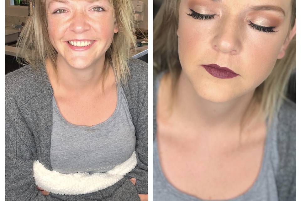 Before and after makeover