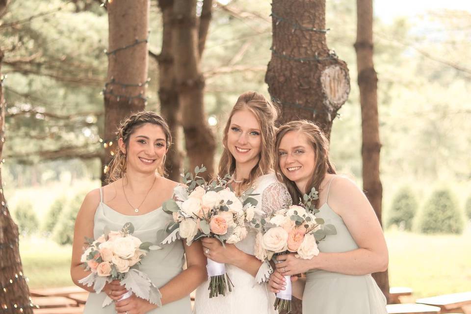 Bride and Bridesmaids