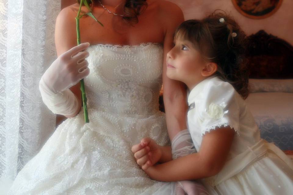 Bride & Flower Girl