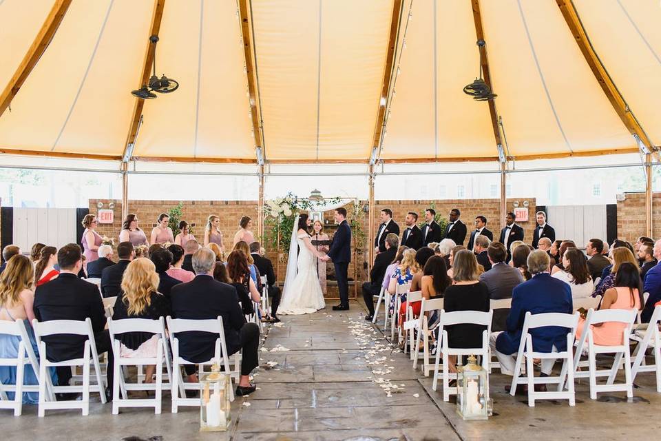 Gold Ballroom Garden Ceremony