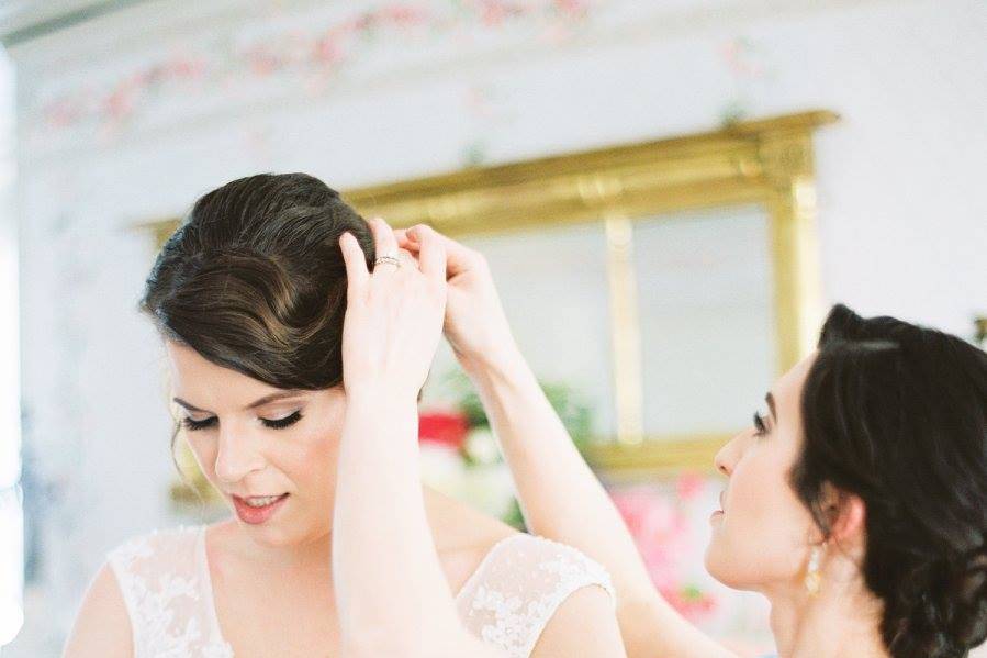 Bride's Makeup and Hair