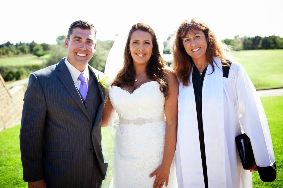 Photo with the officiant