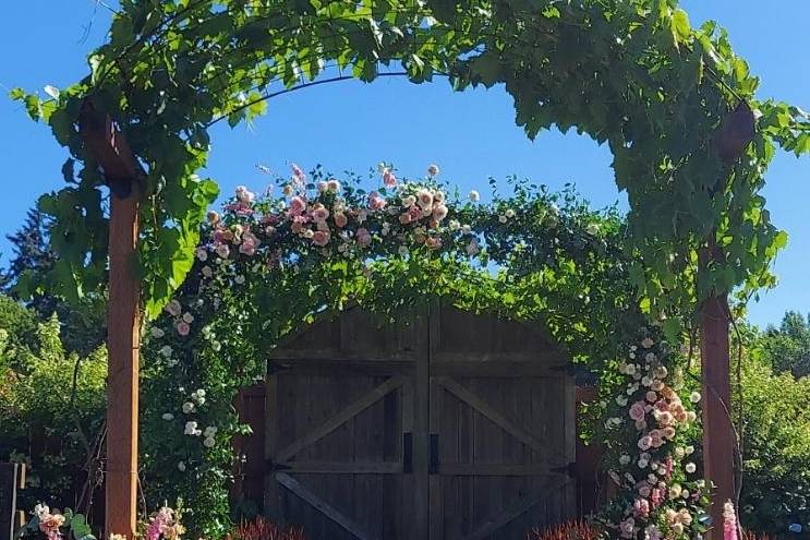 Barn door altar