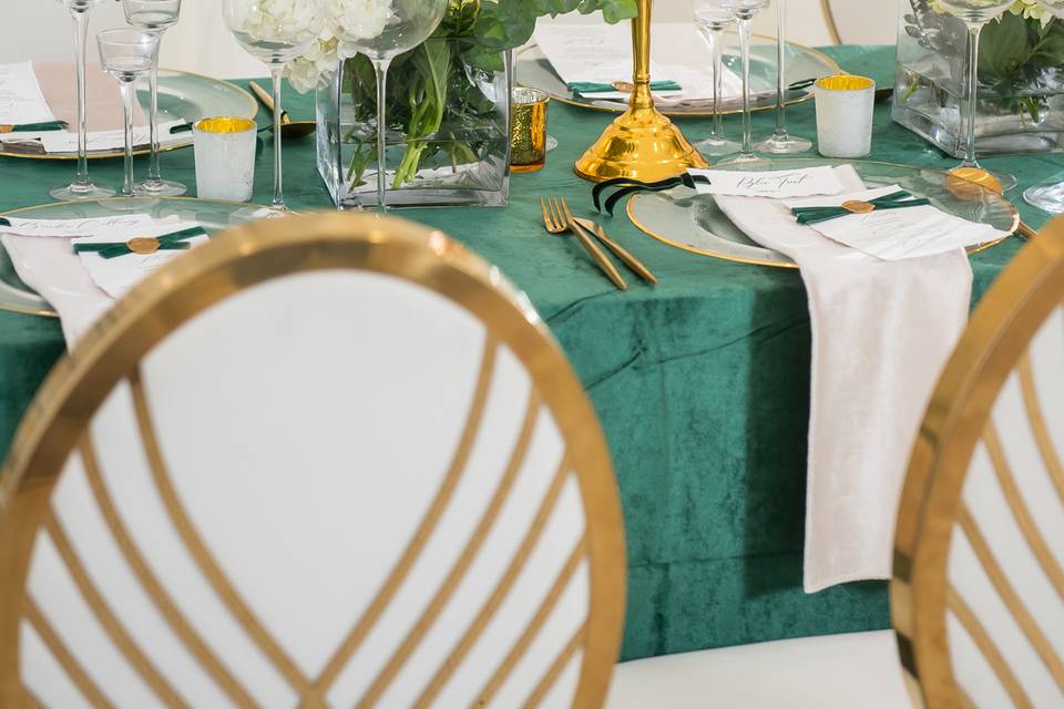 Luxury Velvet green linen