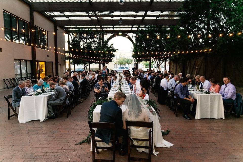 Large wedding reception in the Pavilion