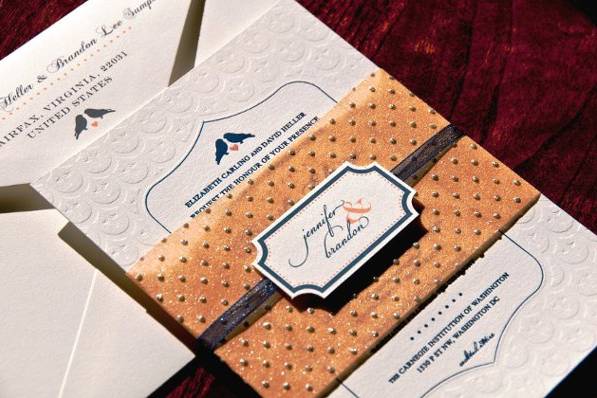 Letterpress Wedding invitation