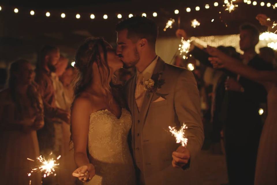 AJ & Ashley, sparklers