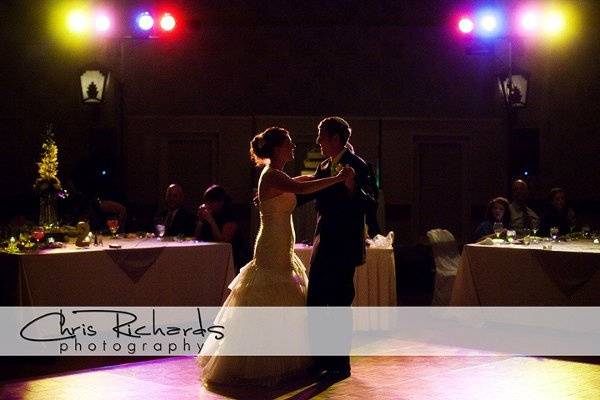This is what we mean when we say beautiful lighting. First dance in the Kiva Ballroom at Loews Ventana Canyon.