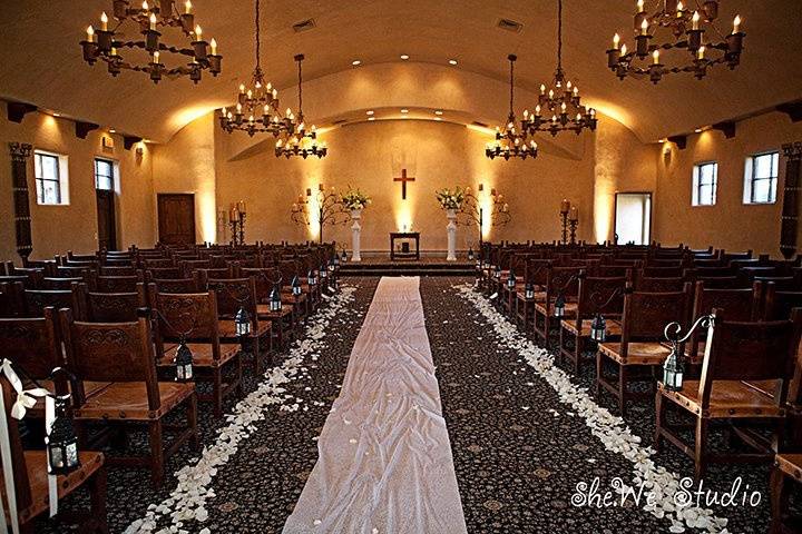 More of our lighting from a ceremony in the chapel at the Tubac Golf Resort.