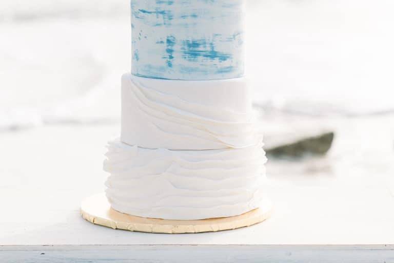 Beach wedding cake