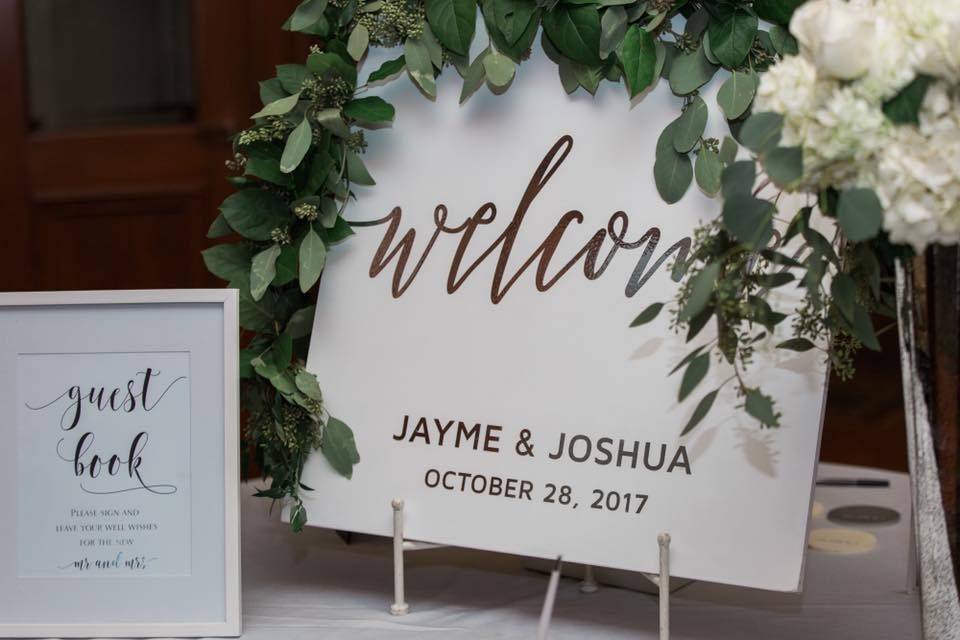 Welcome Sign & Guest Book