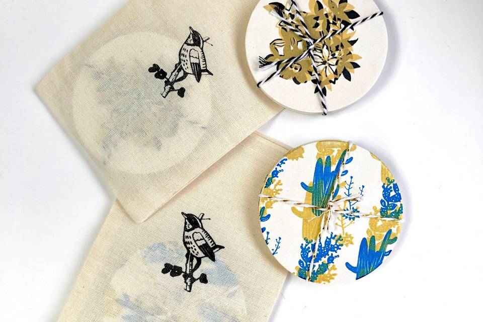 Coasters with Bag