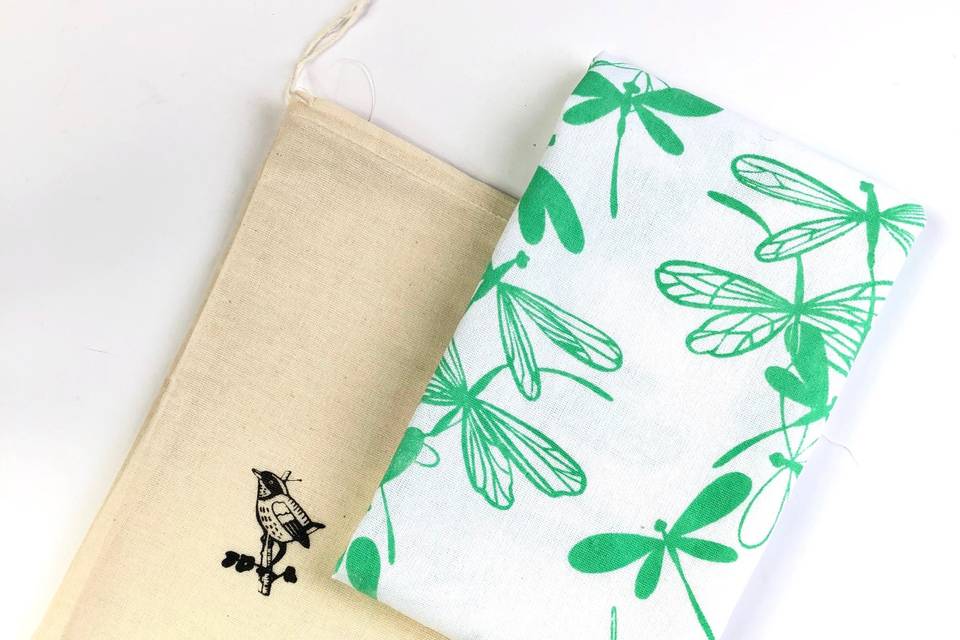 Dragonfly Mint Tea Towel
