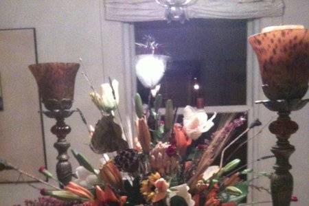 Pumpkin # 3
( grown in Lovestruck's garden )
setting up the table and placing the centerpiece