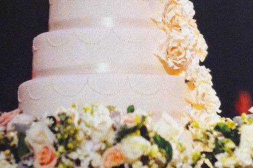 Flowered Wedding Cake