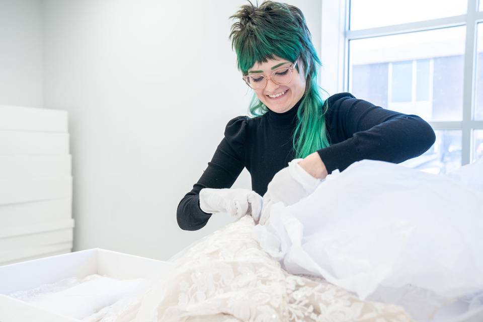 Preserving a gown