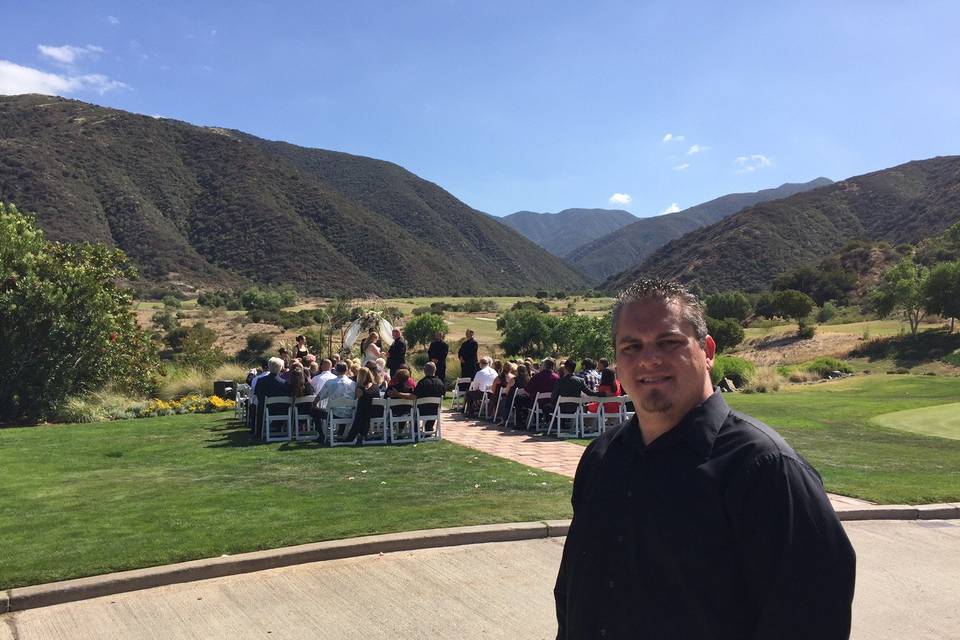 Outdoor wedding ceremony