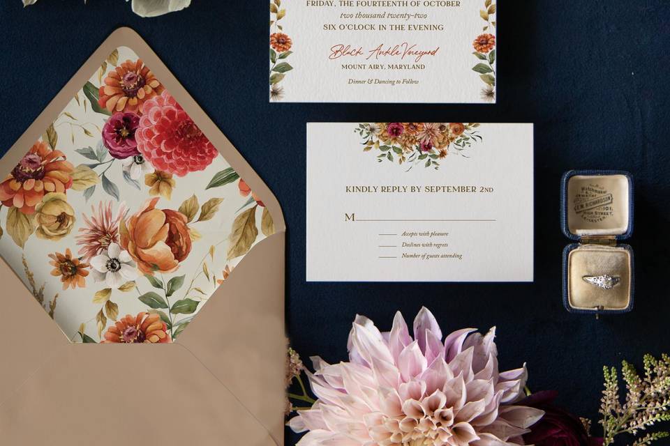 Fall Terracotta Wedding Invita