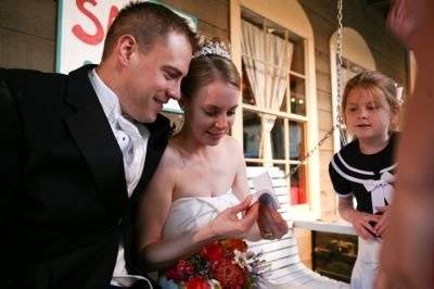 Flip books are fun at wedding receptions and flip books are the perfect wedding party favor!