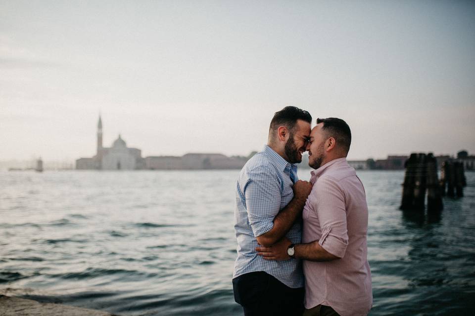 Same sex engagement venice