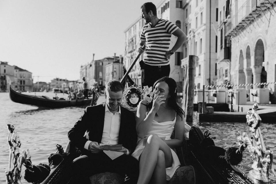 Venice gondola elopement