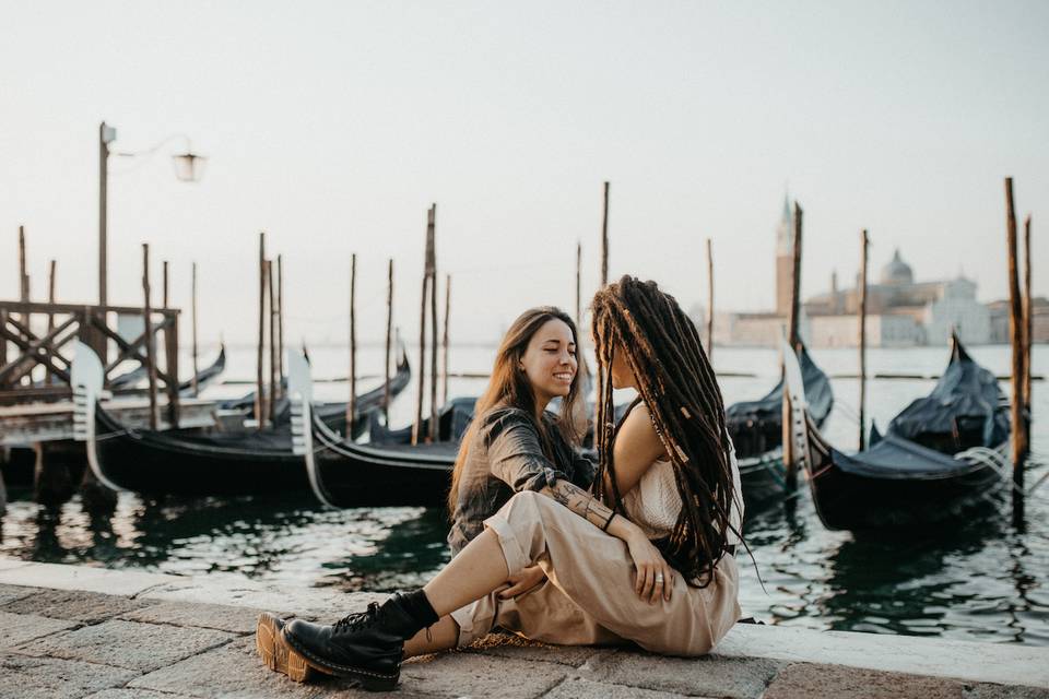 Same sex couple shoot Venice