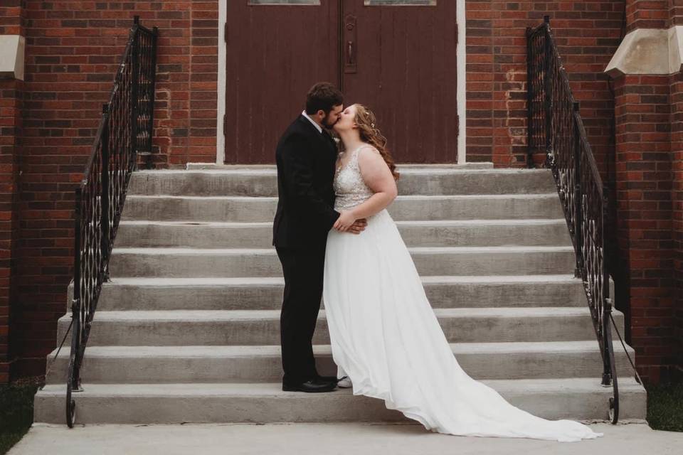 Kiss on the Front Steps