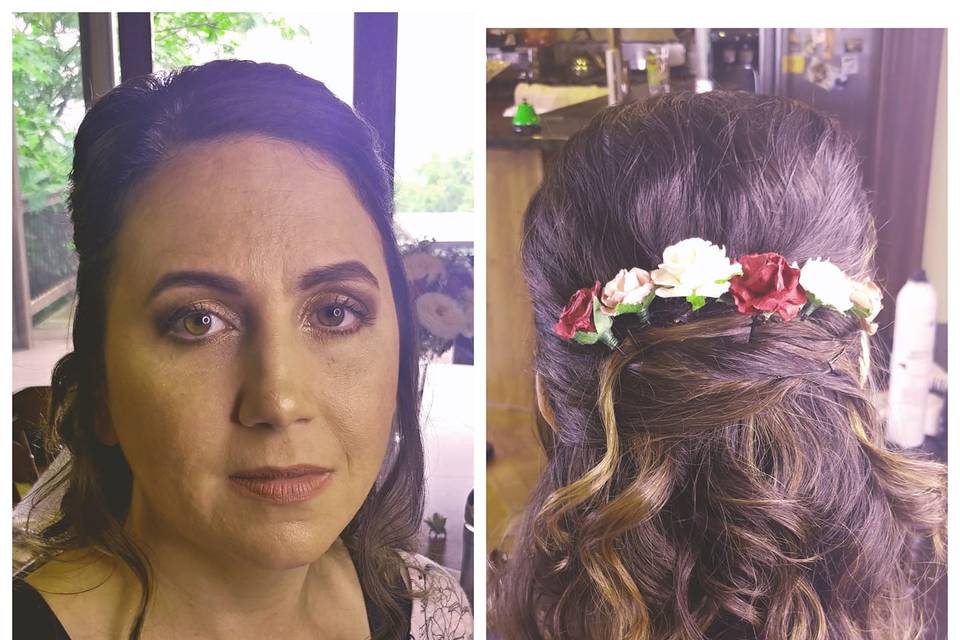 Makeup and hair