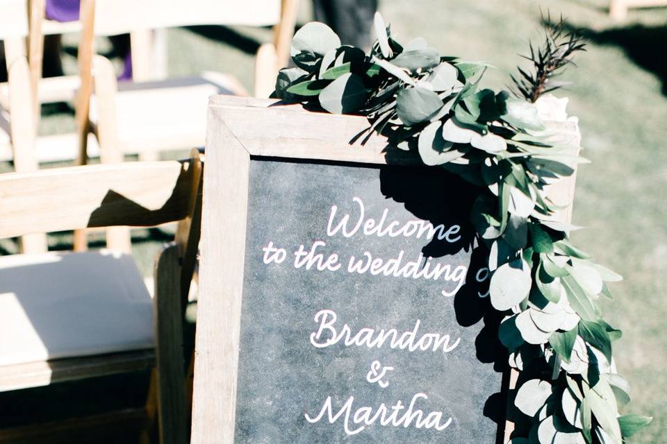 Wedding signage