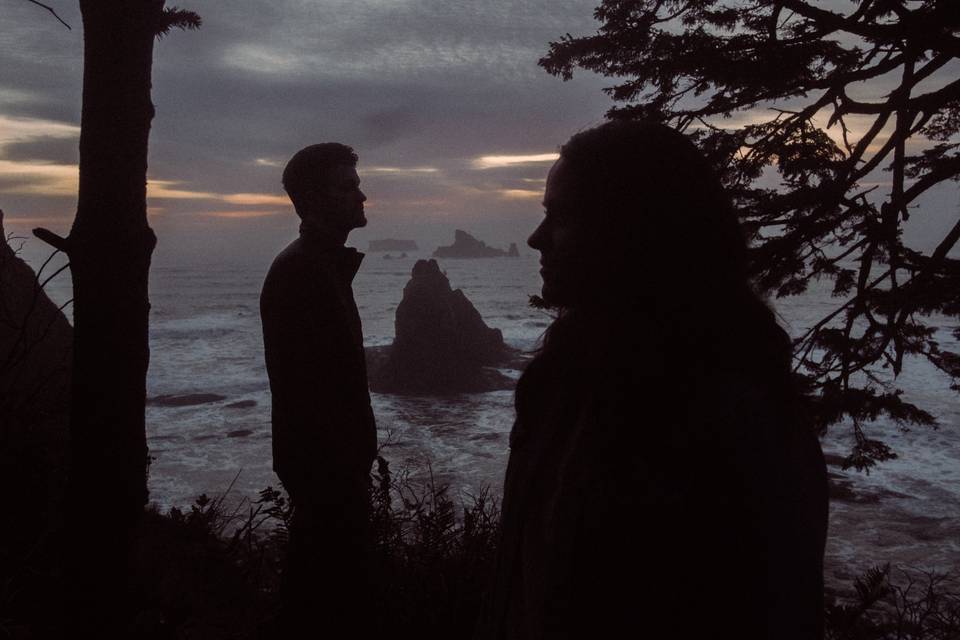 Couple at Rialto Beach