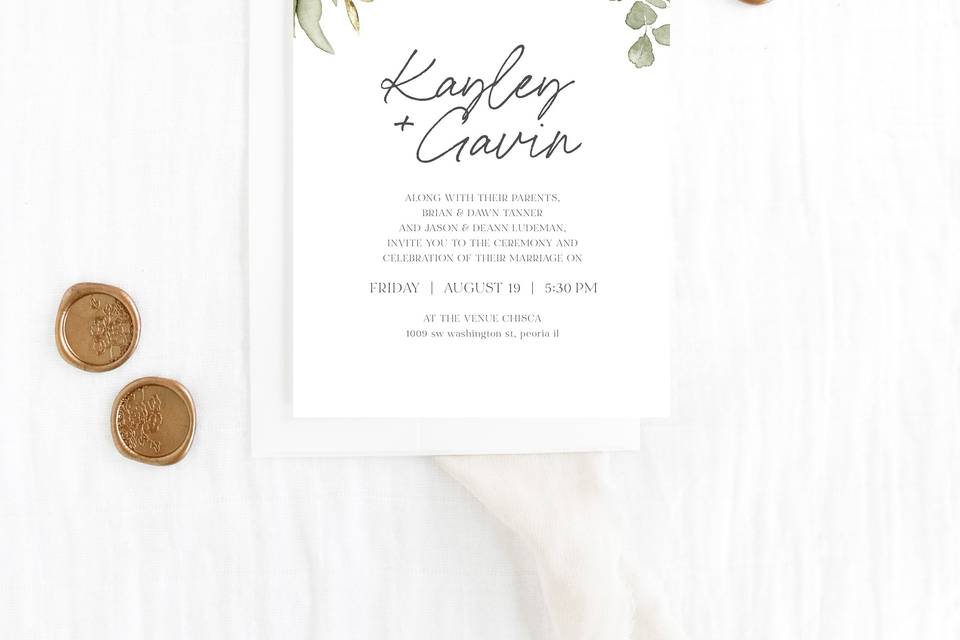 Kayley & Gavin Invitation