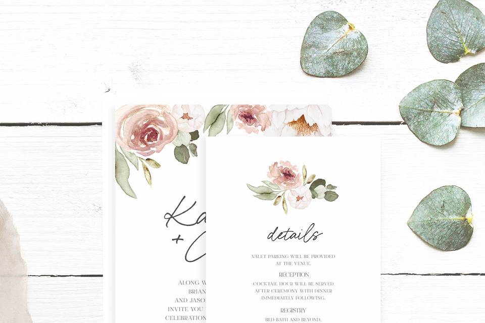 Custom Watercolor Invitation