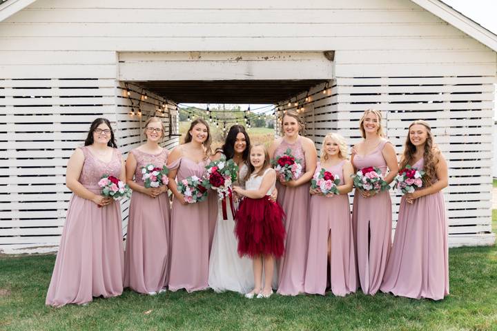 The bride and her besties