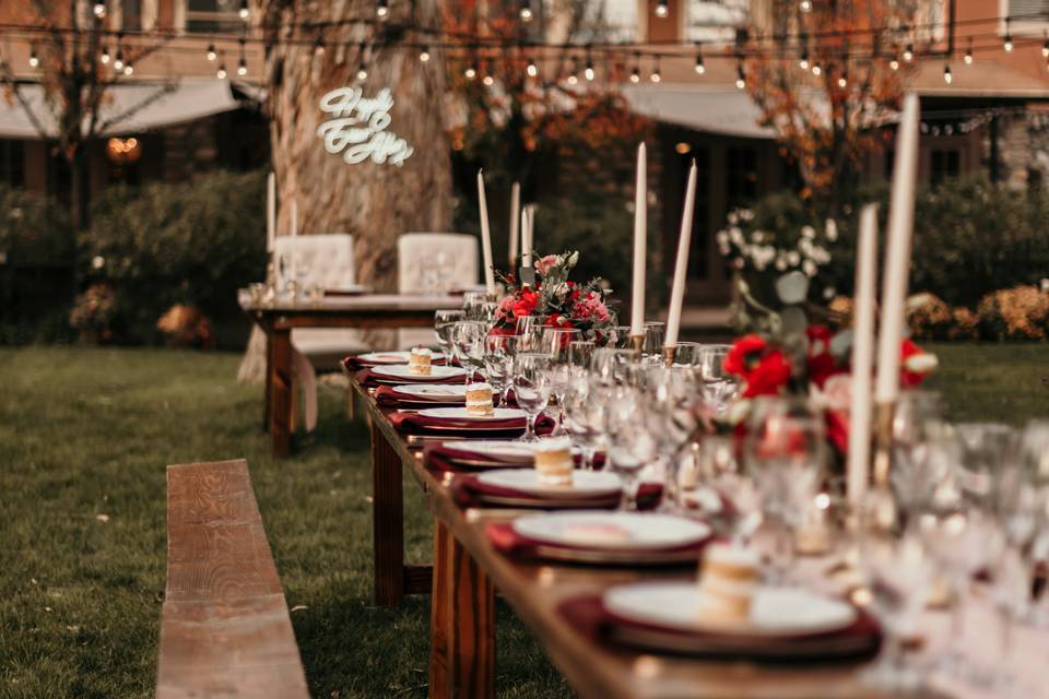 Romantic outdoor wedding