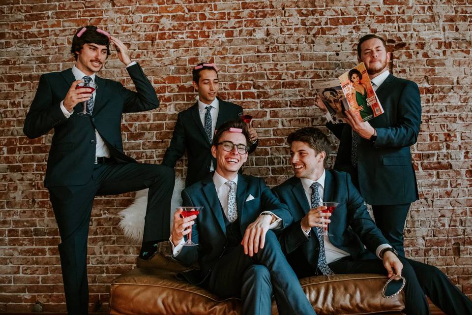 Groom and his men