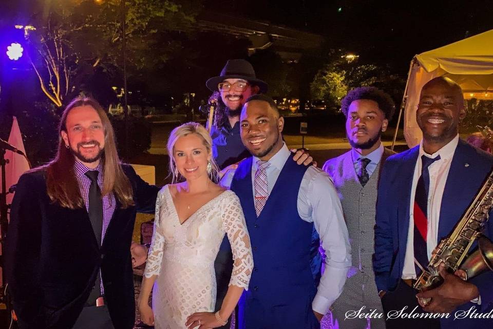Bride with 5 piece band