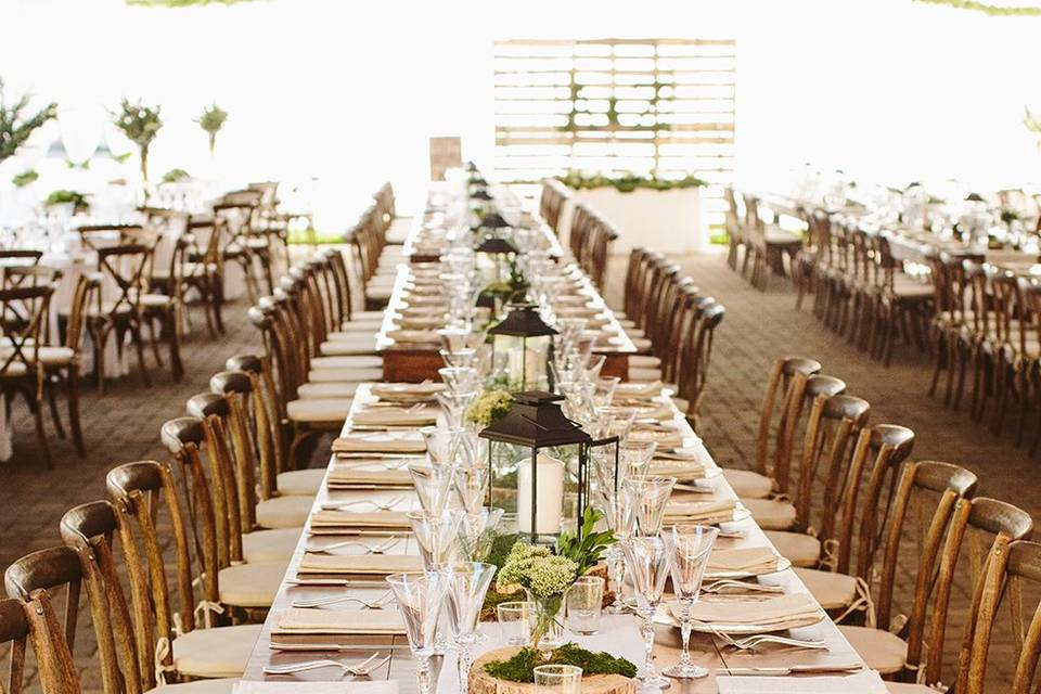 Wedding table and chairs