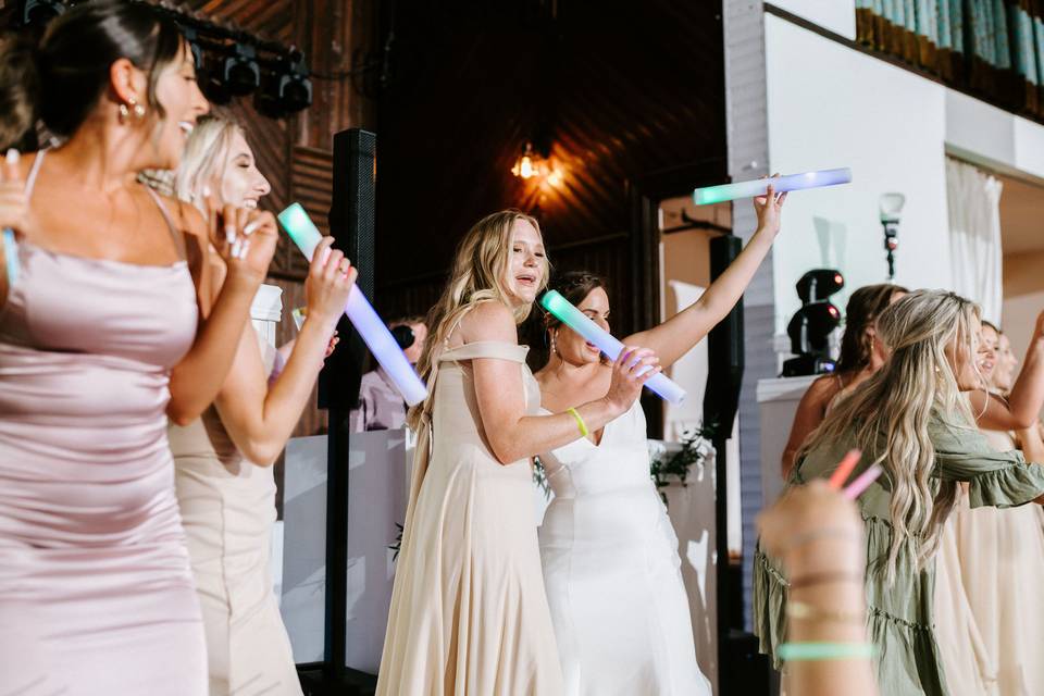 Sharing their first dance as newlyweds