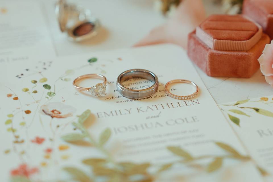 Ring and invitation details