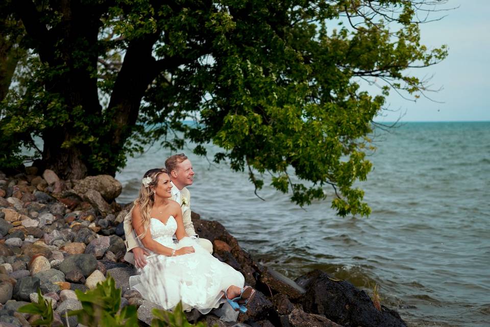 Couple by the water