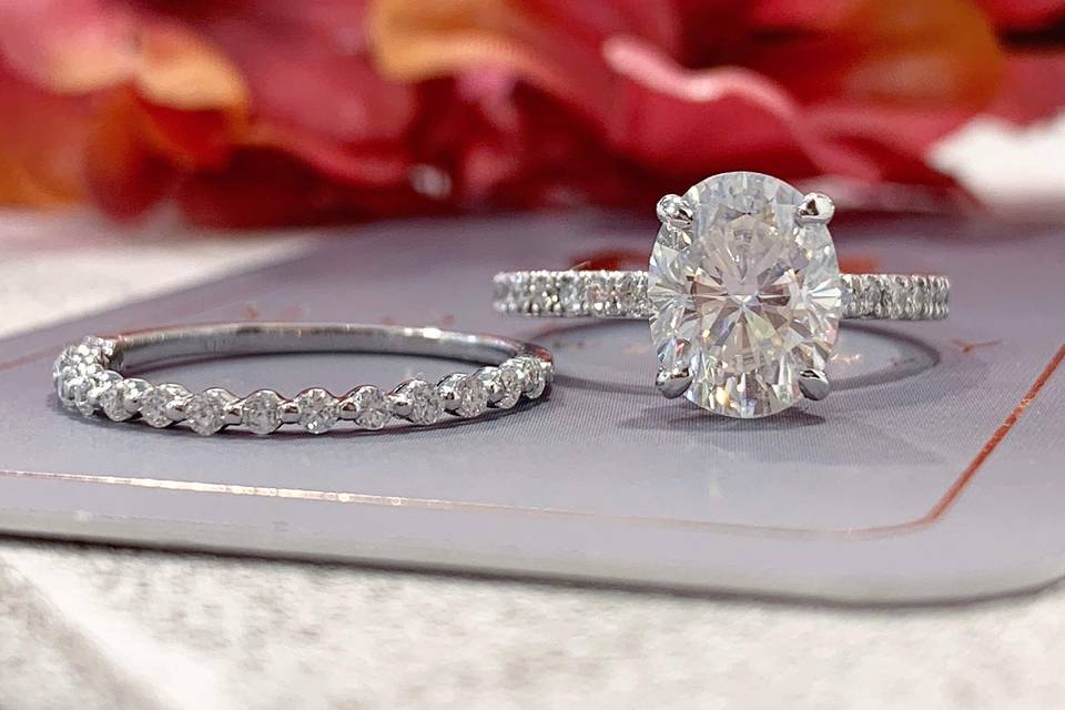 Moissanite Bridal Set