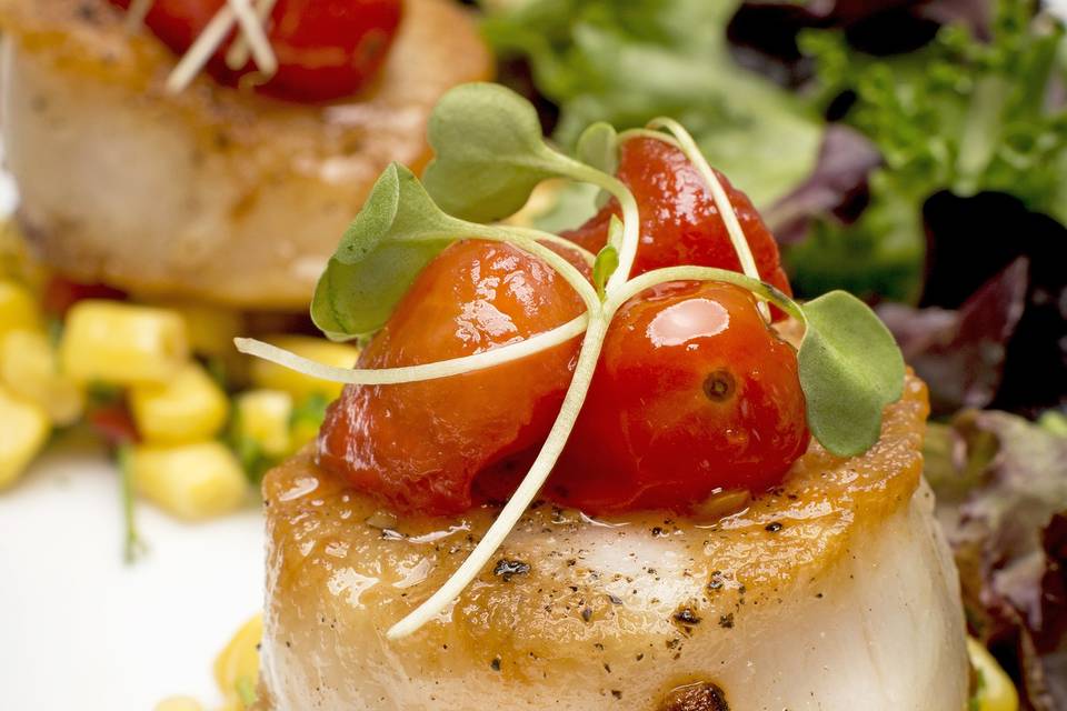 Scallop and Cherry Tomatoes