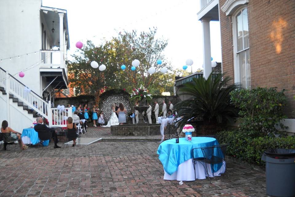 Wedding ceremony at ezell house mobile, al