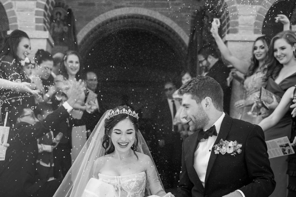Bride & Groom Leave Chapel